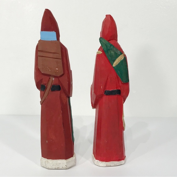 Vintage Midwest Hand Carved Wooden Classic Dutch Santa Claus Christmas Decor 8in - Picture 12 of 14